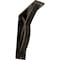 Ekena Millwork Miller Wrought Iron Bracket, (Triple center brace), Antiqued Brass 2"W x 5 1/2"D x 8"H BKTM02X05X08TMIABS - alternate 1